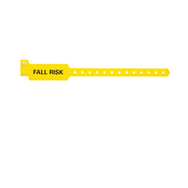 Nevs Wristband - Poly - Fall Risk 1-1/8" x 10-1/4" Yellow w/Black WB-0050 - main